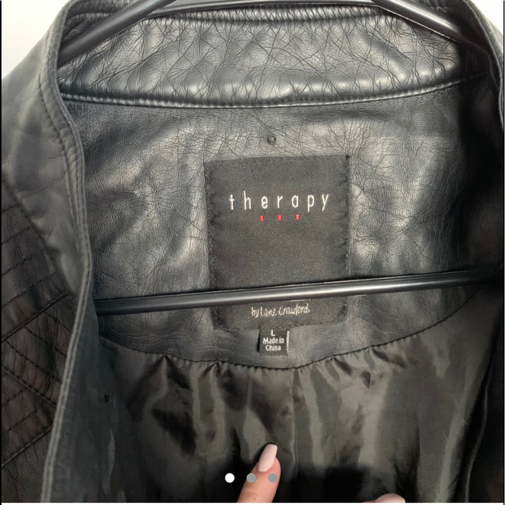 Black faux leather jacket